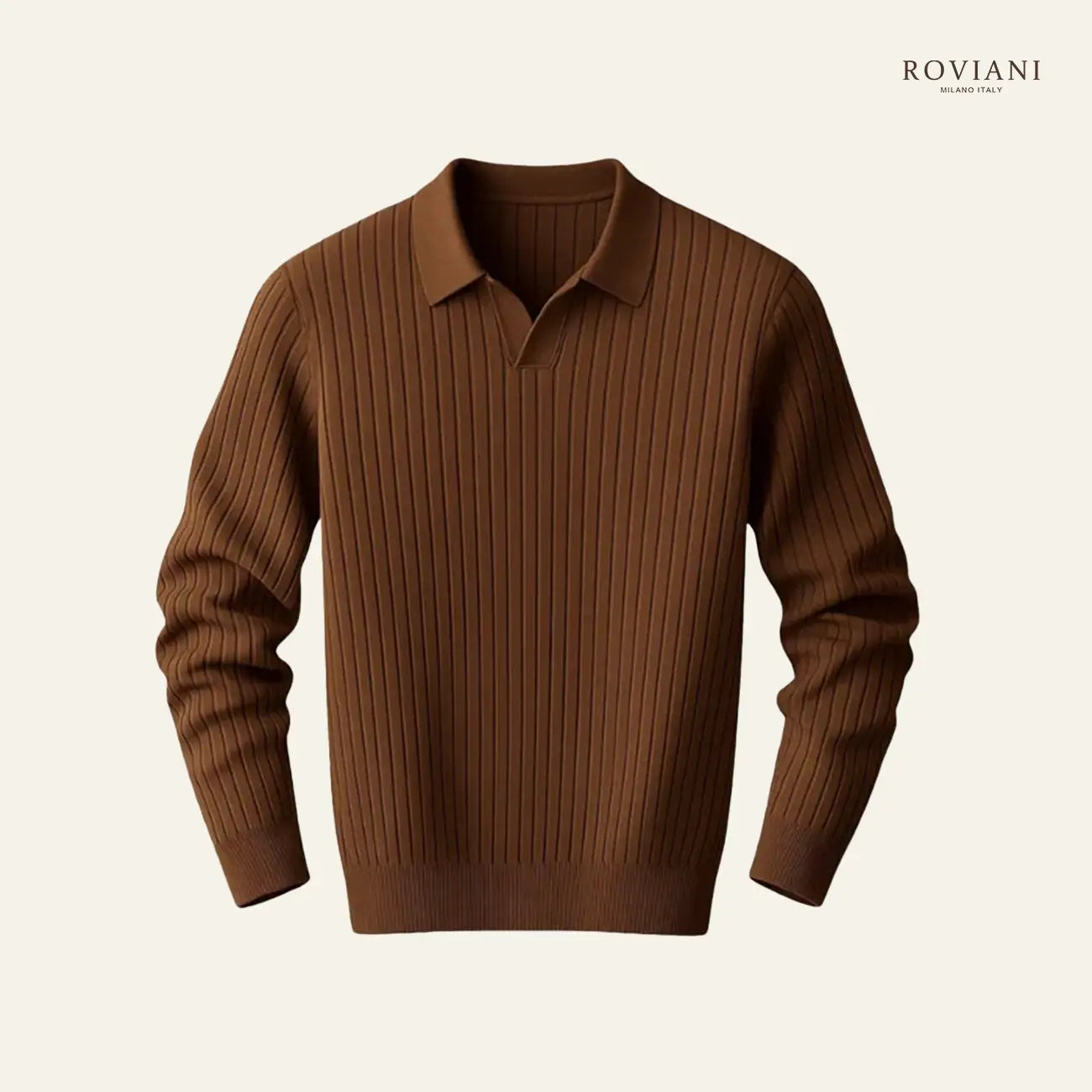 Verona® Men’s Ribbed Long Sleeve Polo